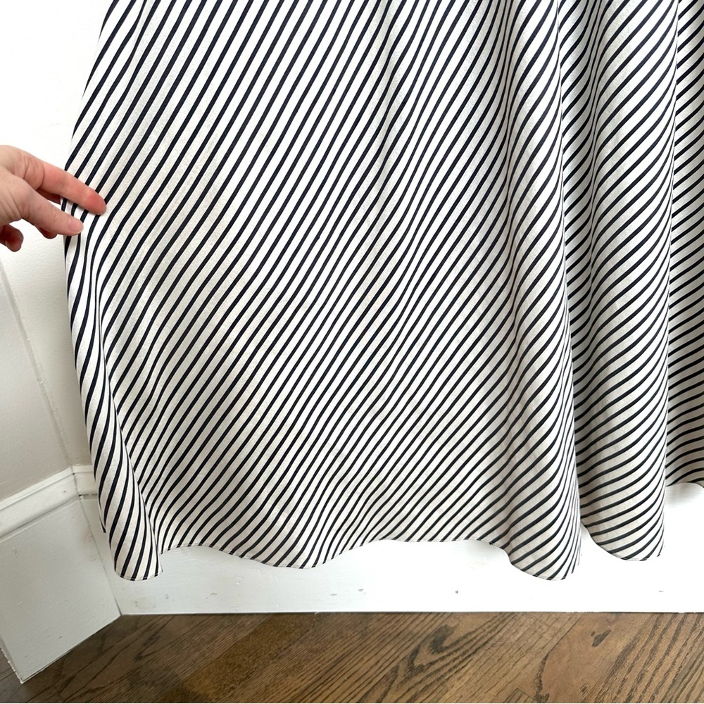 Ralph Lauren Black and White Diagonal-Stripe Ruffle Maxi Dress - Picture 4 of 7